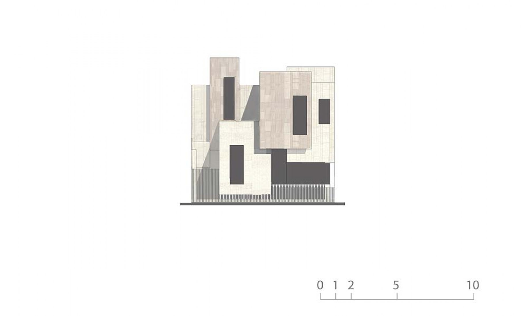 Elevation. House R+ by OOIIO. 