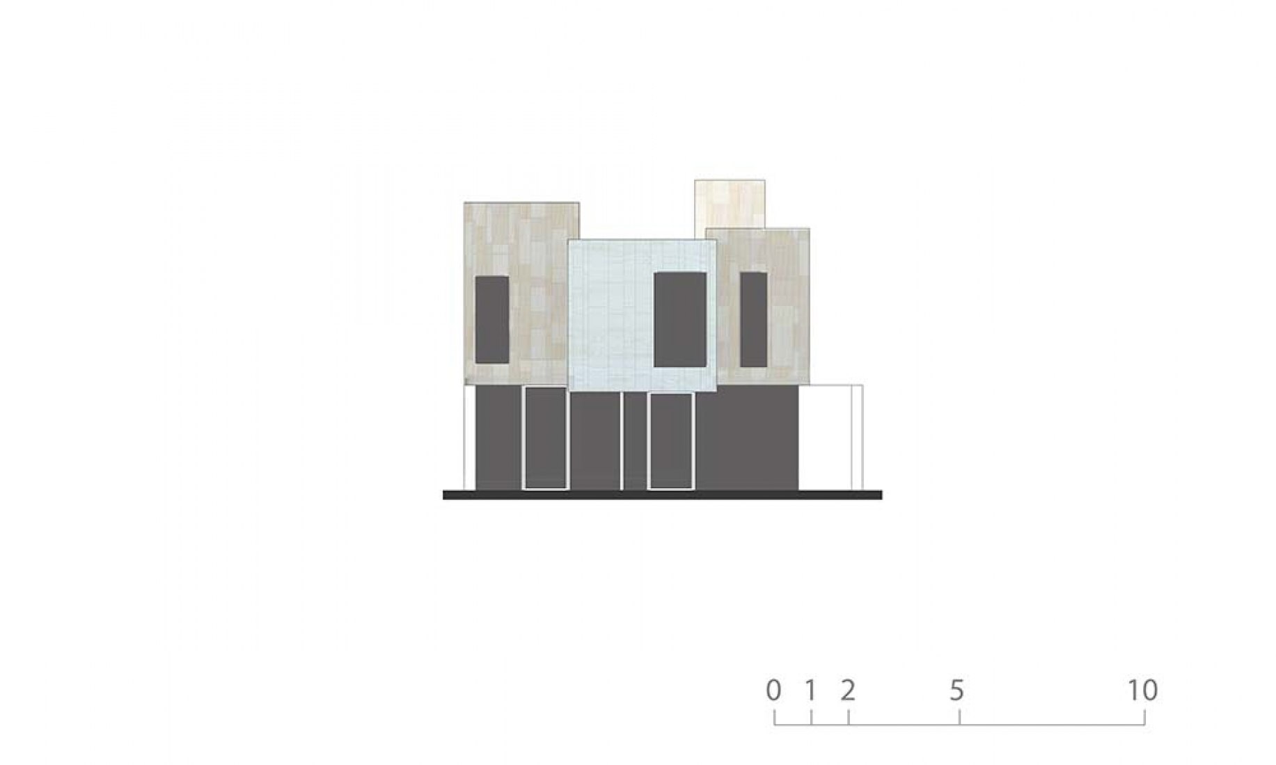 Elevation. House R+ by OOIIO. 