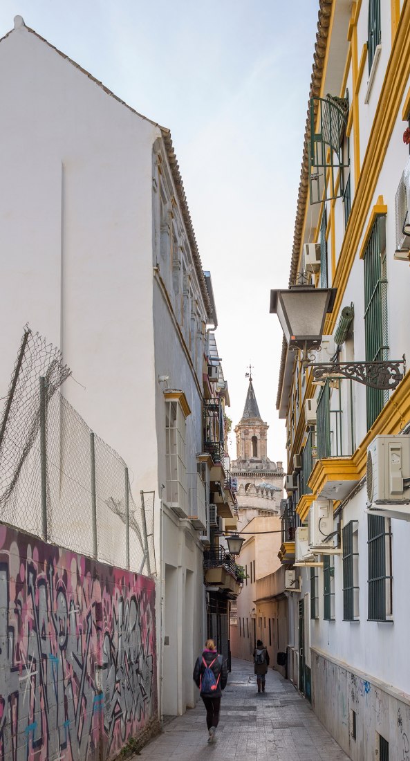 Vista exterior. Rehabilitación de una vivienda en Sevilla por Schönegger + González. Fotografía © Fernando Alda.