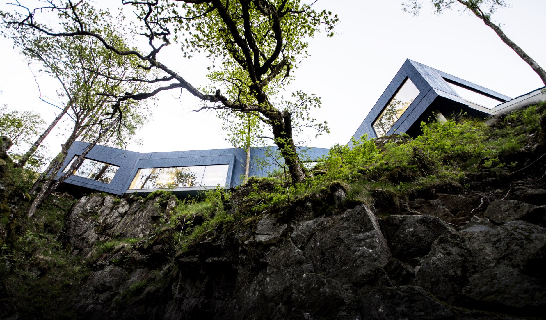 Exterior view. Salmon ladder at the Kvasfossen waterfall. Photograph © Tom Auger.