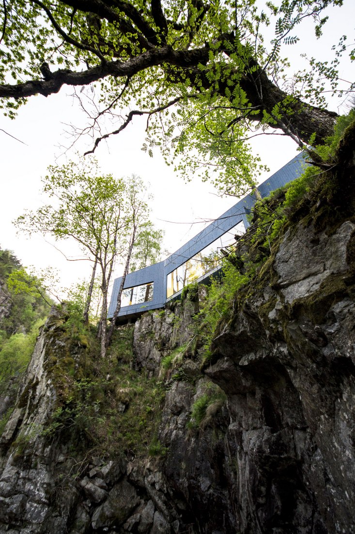 Exterior view. Salmon ladder at the Kvasfossen waterfall. Photograph © Tom Auger.