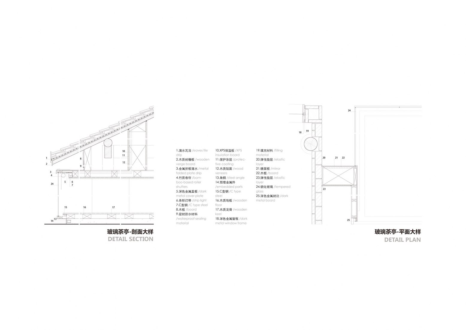 Tea house plan. Jiangshan Fishing Village by Mix Architecture.