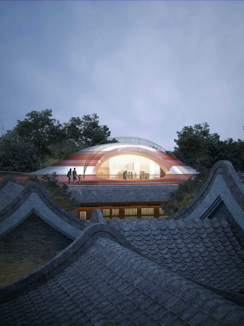 Rendering. Courtyard Kindergarten by MAD Architects