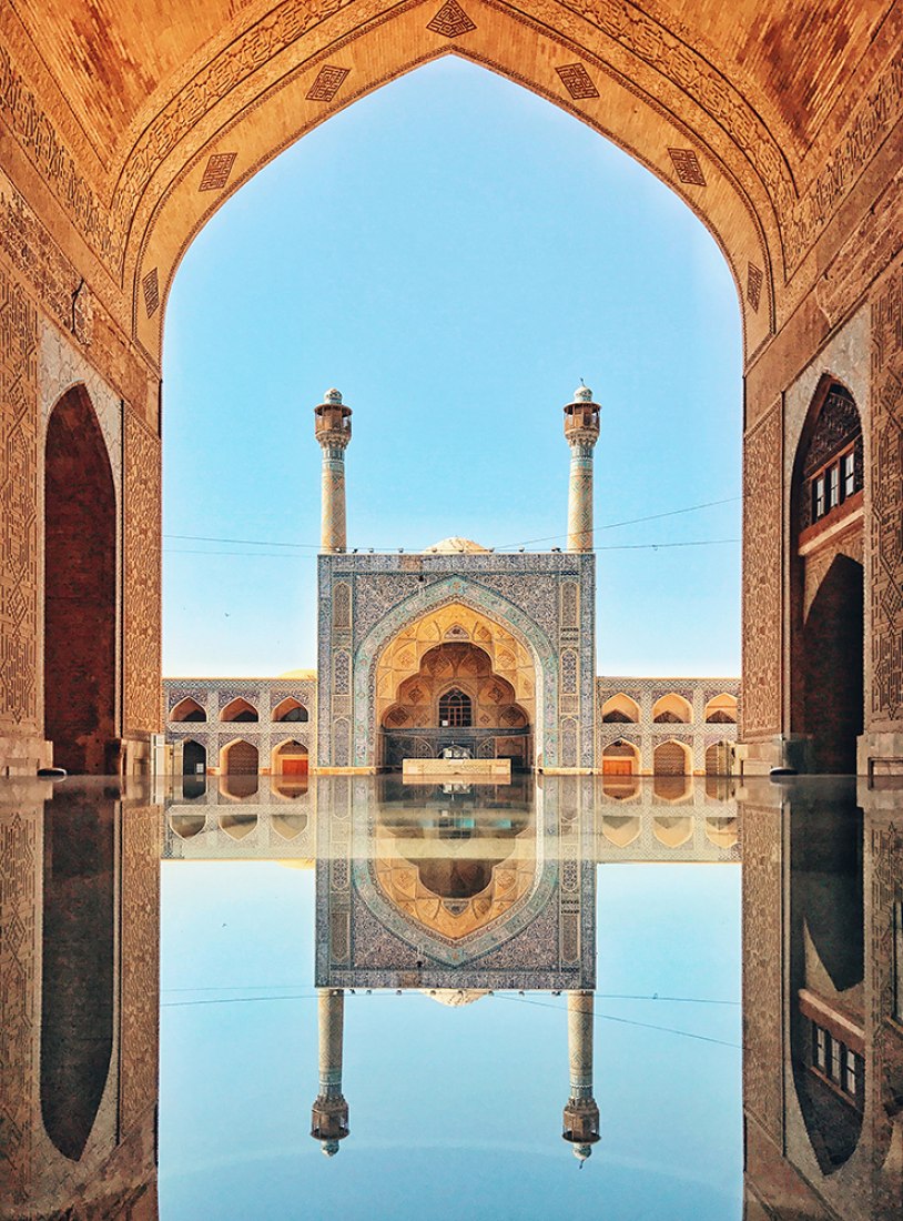  KuangLong Zhang, China.  2nd Place – Architecture.  Jameh Mosque of Isfahan. “This one of the oldest mosques in Iran and is the result of continual construction, reconstruction, additions and renovations on the site from around 771 C.E. to the end of the 20th century.”  Location: Ispahan, Iran. Shot on iPhone 7