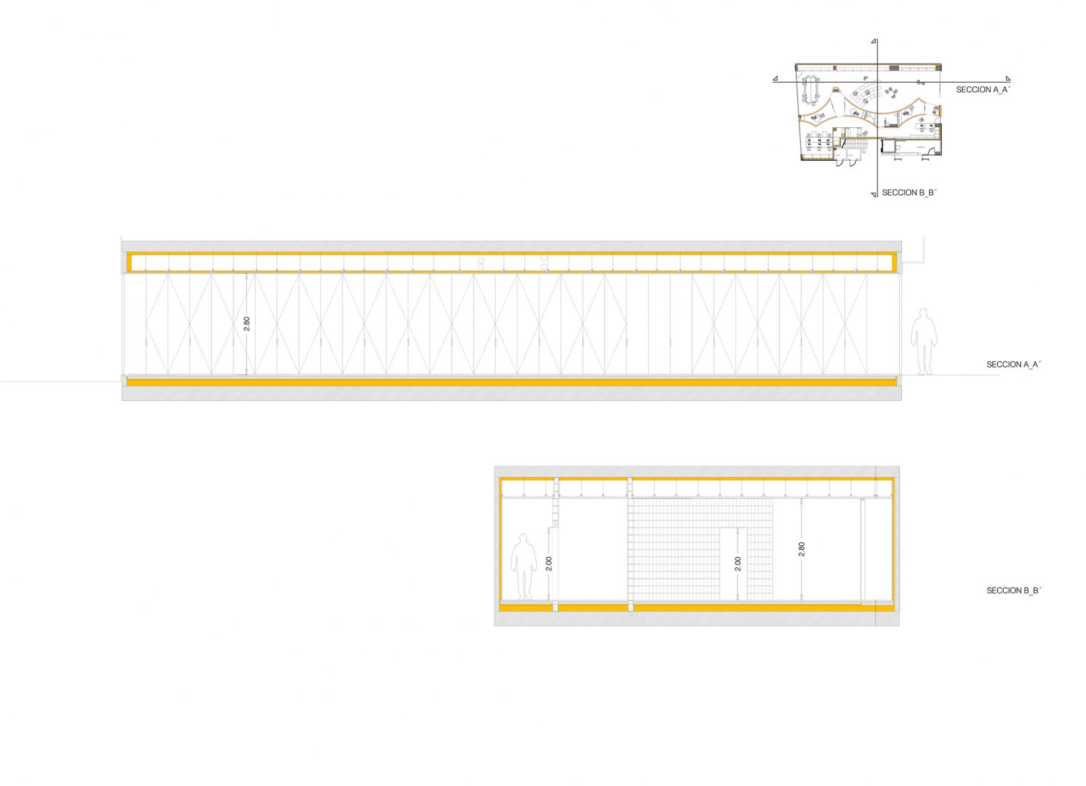 Secciones. Nueva sede del COAVN por 13_07 arquitectos.