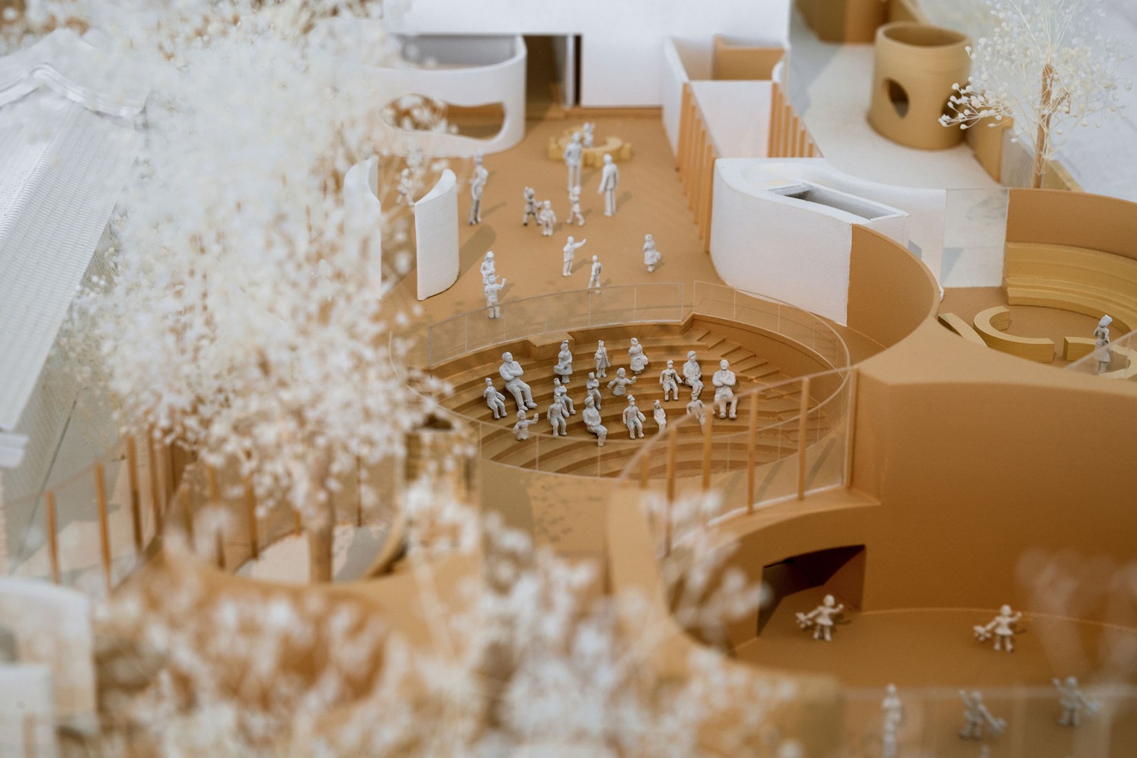 Detail. Model, ground level view. Courtyard Kindergarten by MAD Architects