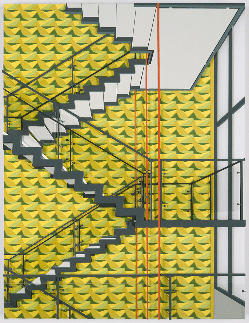 City Hall, 2011. By Lucy Williams. Size.- 20 1/2 x 15 3/4 in. / 52 x 40 cm, Mixed media.