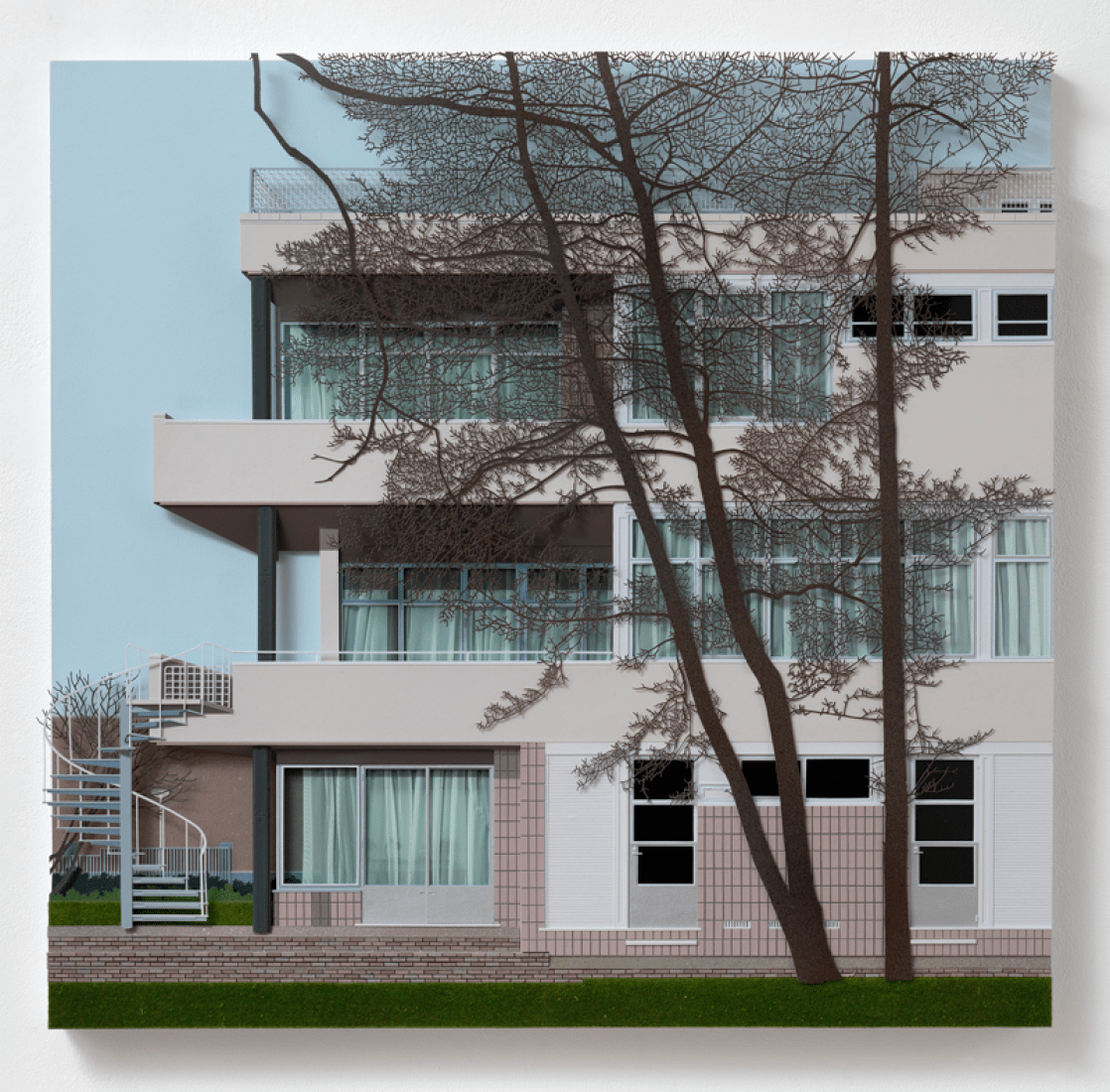 The Sonneveld House, 2012. By Lucy Williams. Size.- 28 1/4 x 27 1/2 in., Mixed media.