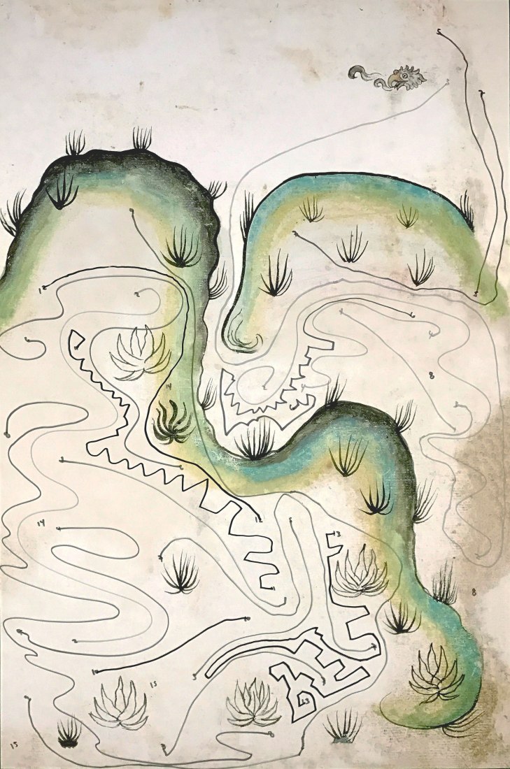 Guadalupe Maravilla (b. 1976), Requiem for my border crossing and my undocumented father's #3, 2016–18. Inkjet print with graphite pencil and ink, 20 × 30 in. (50.8 × 76.2 cm). Collection of the artist