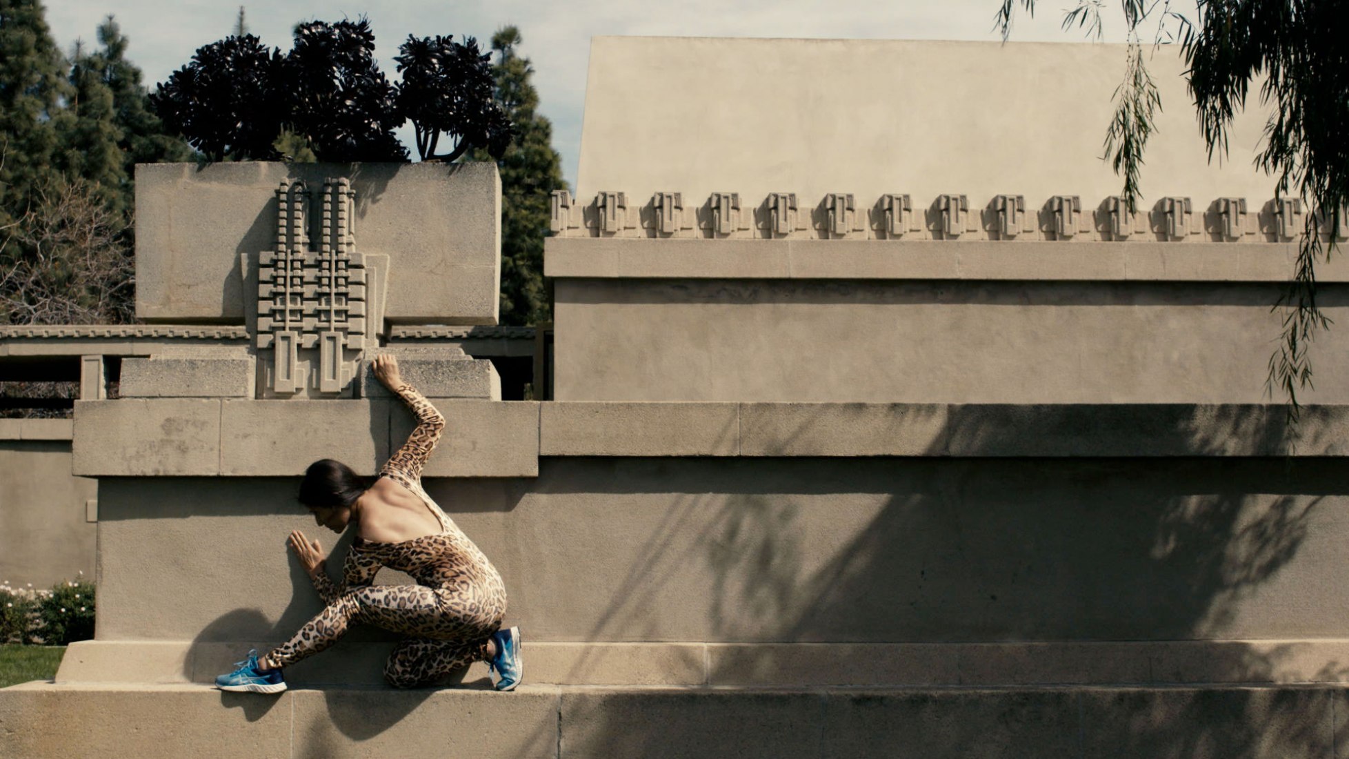 Clarissa Tossin, Ch’u Mayaa, 2017, production still. Choreography/Performer: Crystal Sepúlveda; Cinematography: Jeremy Glaholt. Originally commissioned and produced by the City of Los Angeles Department of Cultural Affairs for the exhibition "Condemned to be Modern" as part of Getty’s "Pacific Standard Time:LA/LA." Courtesy the artist