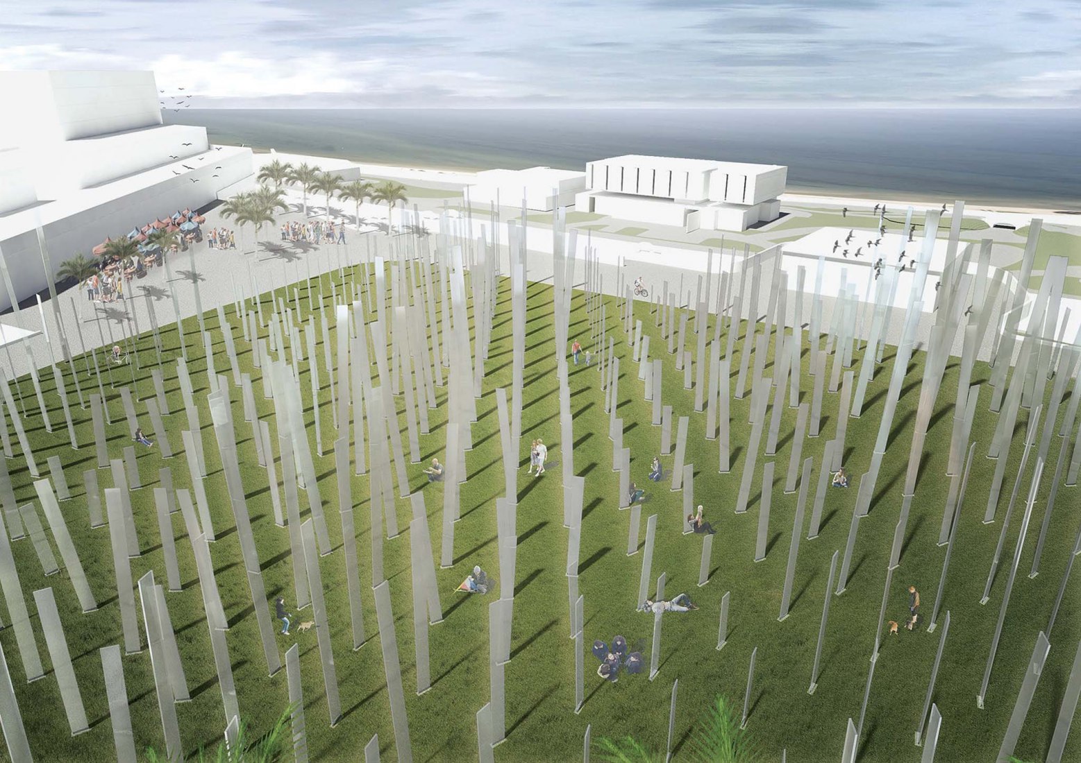 PITCH! Artist team: Bryan Fan and Shelley Xu Energy technology: LSC photovoltaic (ClearvuePV® or similar), lithium ion energy storage Annual capacity: 100MWh A submission to the 2018 Land Art Generator Initiative design competition for Melbourne.