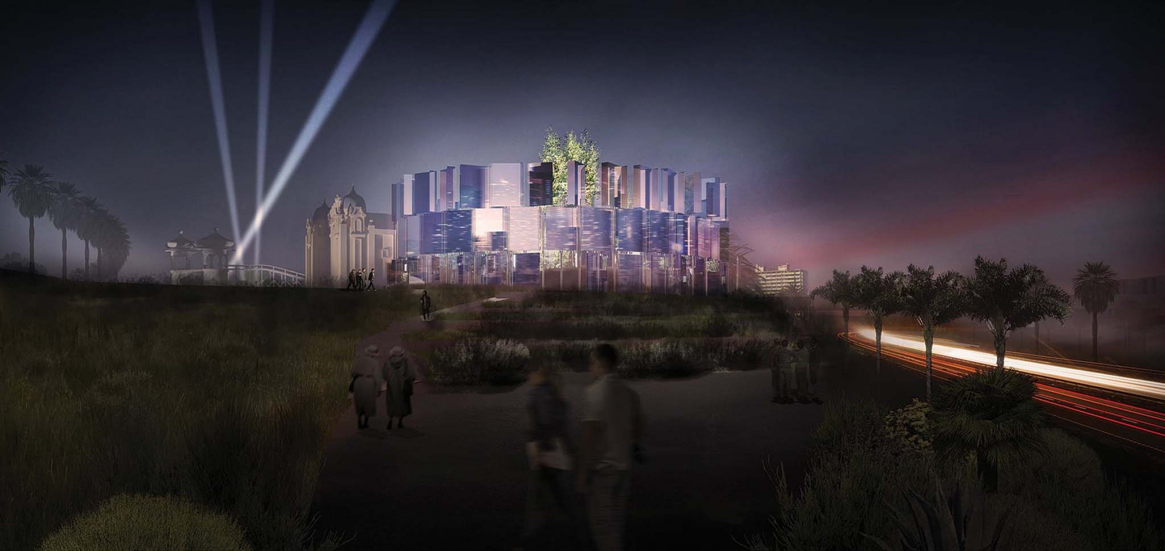 “Rotor”, A submission to the Land Art Generator Initiative (LAGI) 2018 Competition for Melbourne. TEAM: Louis Gadd, Aimee Goodwin, Danny Truong. TEAM LOCATION: Melbourne, Australia. ENERGY TECHNOLOGIES: vertical axis wind turbines. ANNUAL CAPACITY: 105 MWh.