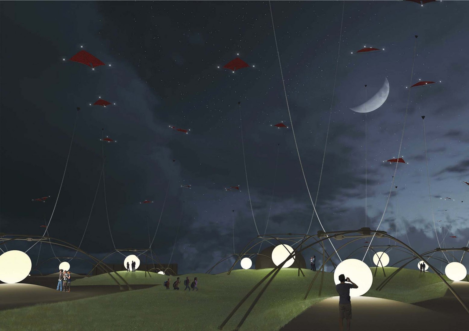 “UNWIND”, A submission to the Land Art Generator Initiative (LAGI) 2018 Competition for Melbourne. TEAM: David Donley, Michael Cinalli. TEAM LOCATION: Toms River, NJ, USA. ENERGY TECHNOLOGIES: high altitude wind power (kite HAWP). ANNUAL CAPACITY: 1,900 MWh