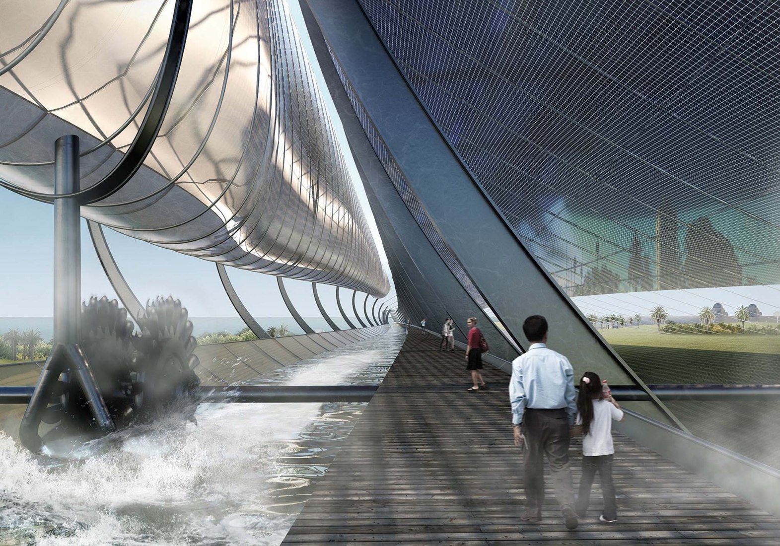 “Night & Day: St Kilda Hydro-Solar Generator”, A submission to the Land Art Generator Initiative (LAGI) 2018 Competition for Melbourne. TEAM: Kevin Kudo-King, Annie Aldrich, James Juricevich, Evan Harlan, Vikram Sami, Erin Hamilton, Gabriela Frank, MacKenzie Cotters, Lauren Gallow, Jonathan...