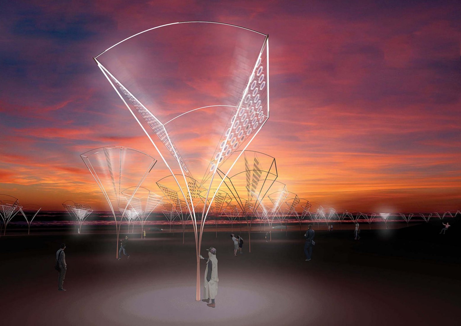 EN-Visible Wing Artist Team: Binghua Chen Energy Technology: organic photovoltaic (OPV) Annual Capacity: 550 MWh A submission to the 2018 Land Art Generator Initiative design competition for Melbourne.