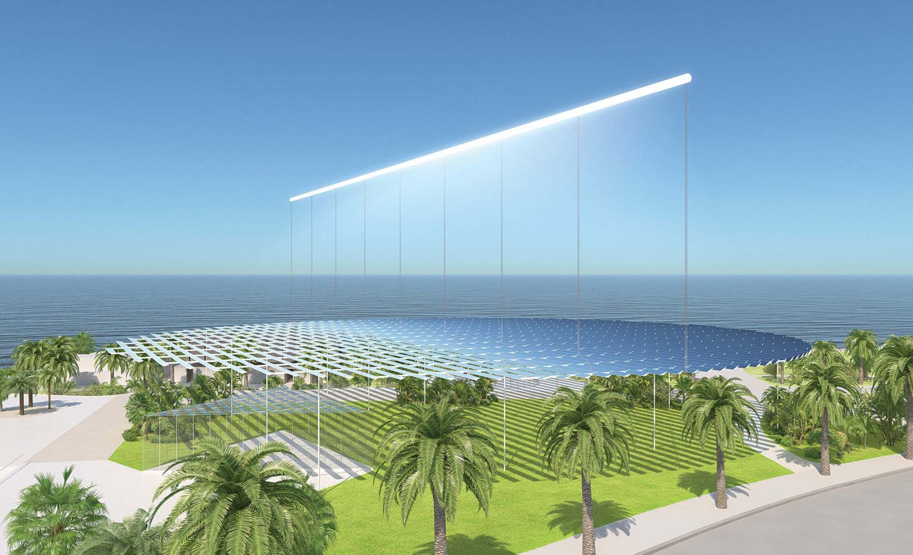 Sun Ray Artist Team: Antonio Maccà Energy Technology: linear Fresnel reflector Annual Capacity: 1,100 MWh A submission to the 2018 Land Art Generator Initiative design competition for Melbourne.