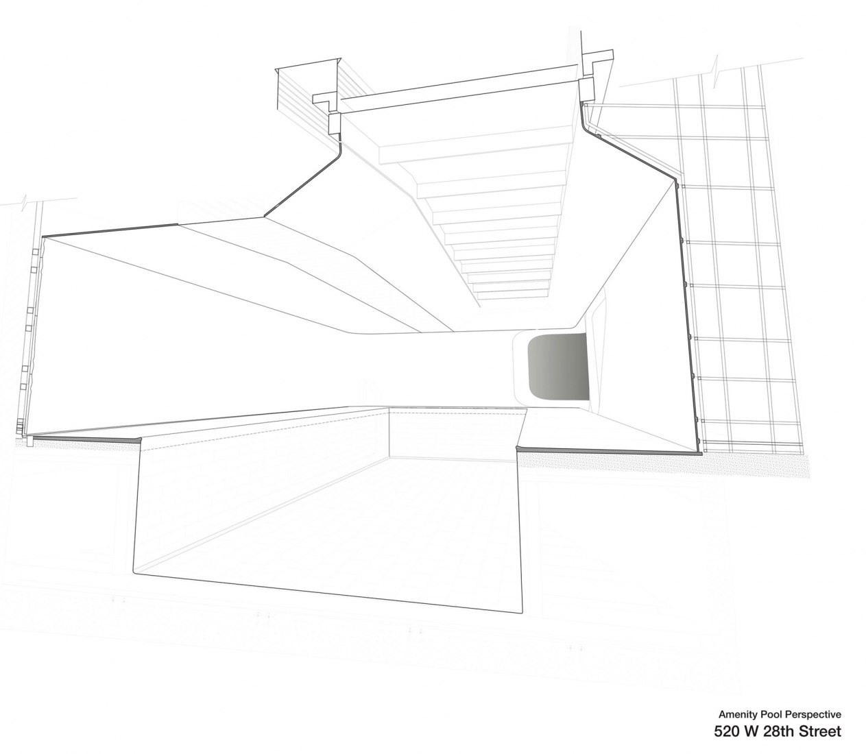 Pool Perspective. Zaha Hadid Architects' 520 West 28th building.