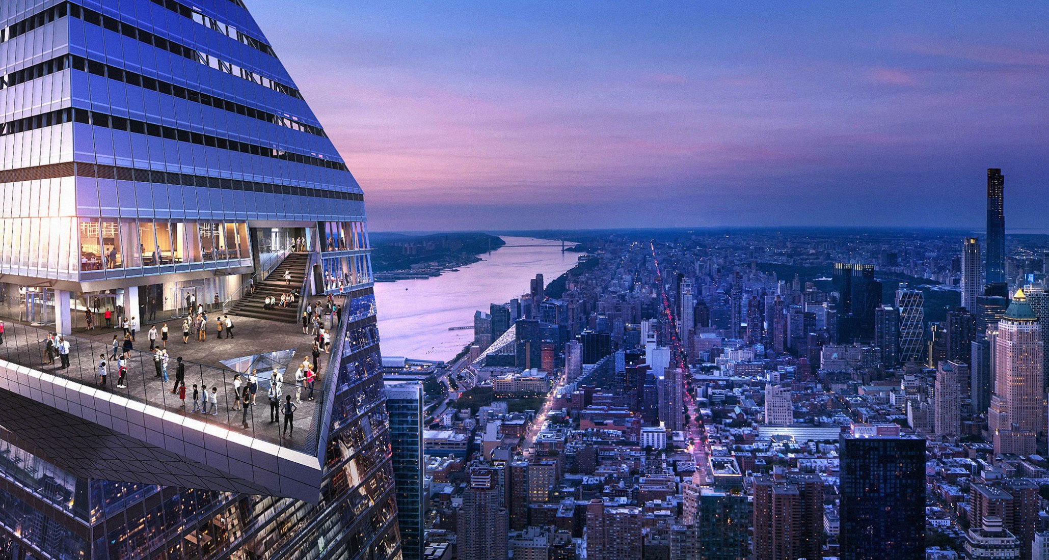 Edge observation deck opens today in 30 Hudson Yards by KPF The