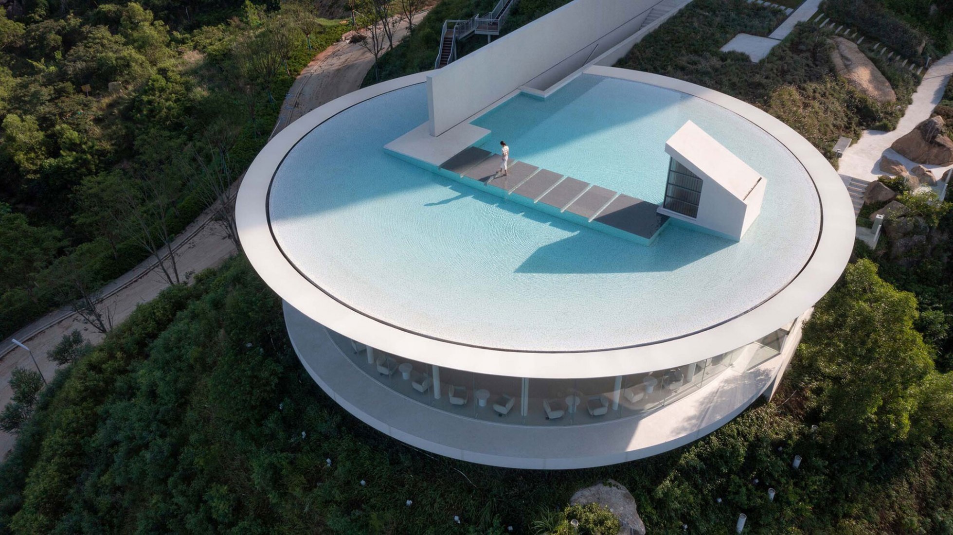 The Water Drop Library by  3andwich Design / He Wei Studio. Photograph by Weiqi Jin.