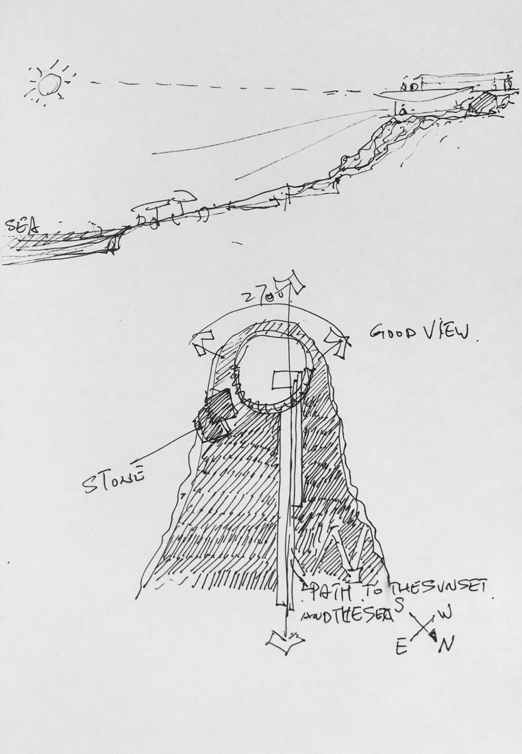 Sketch. The Water Drop Library by  3andwich Design / He Wei Studio. 