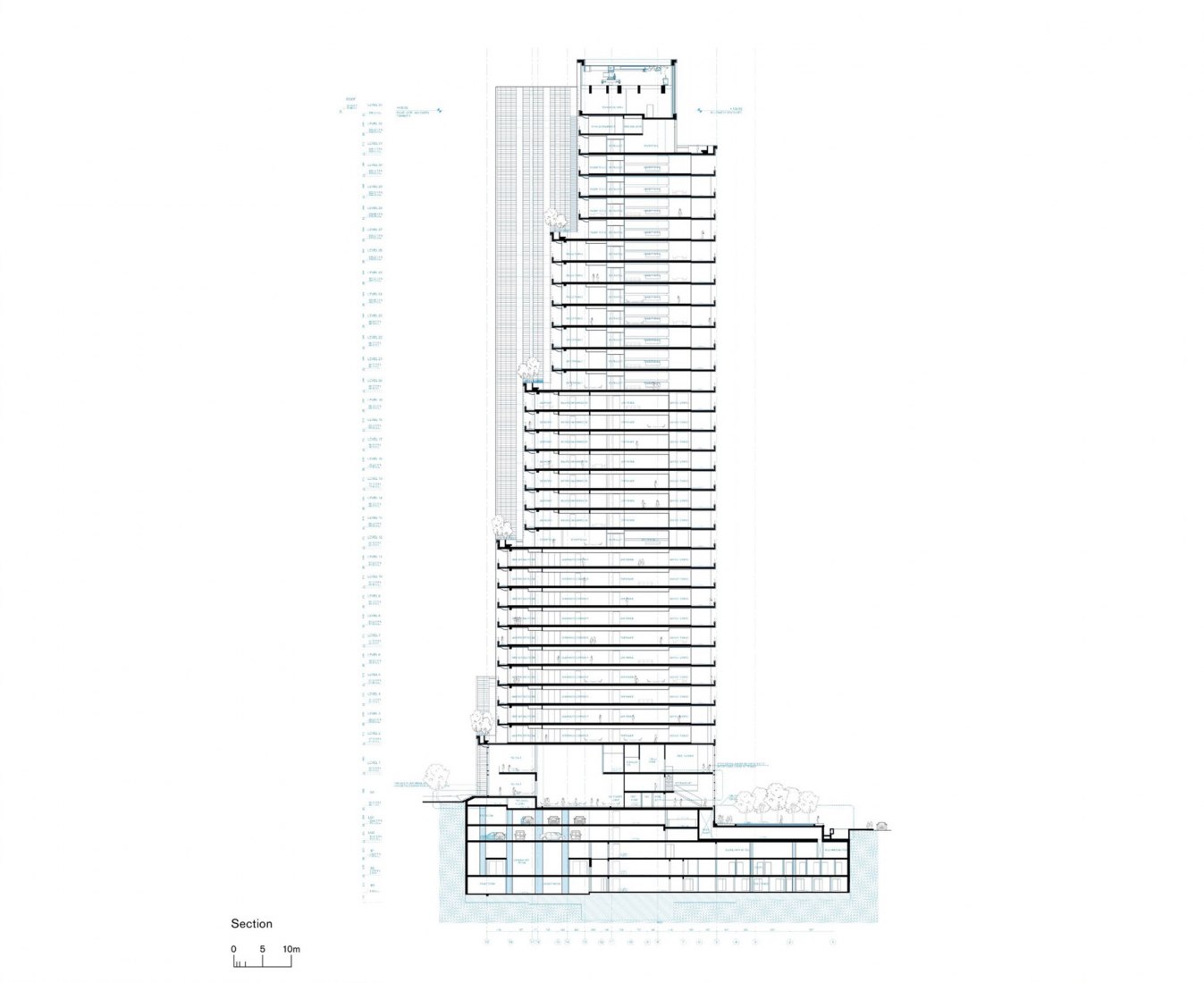 Sección. 3Beirut por Foster + Partners.
