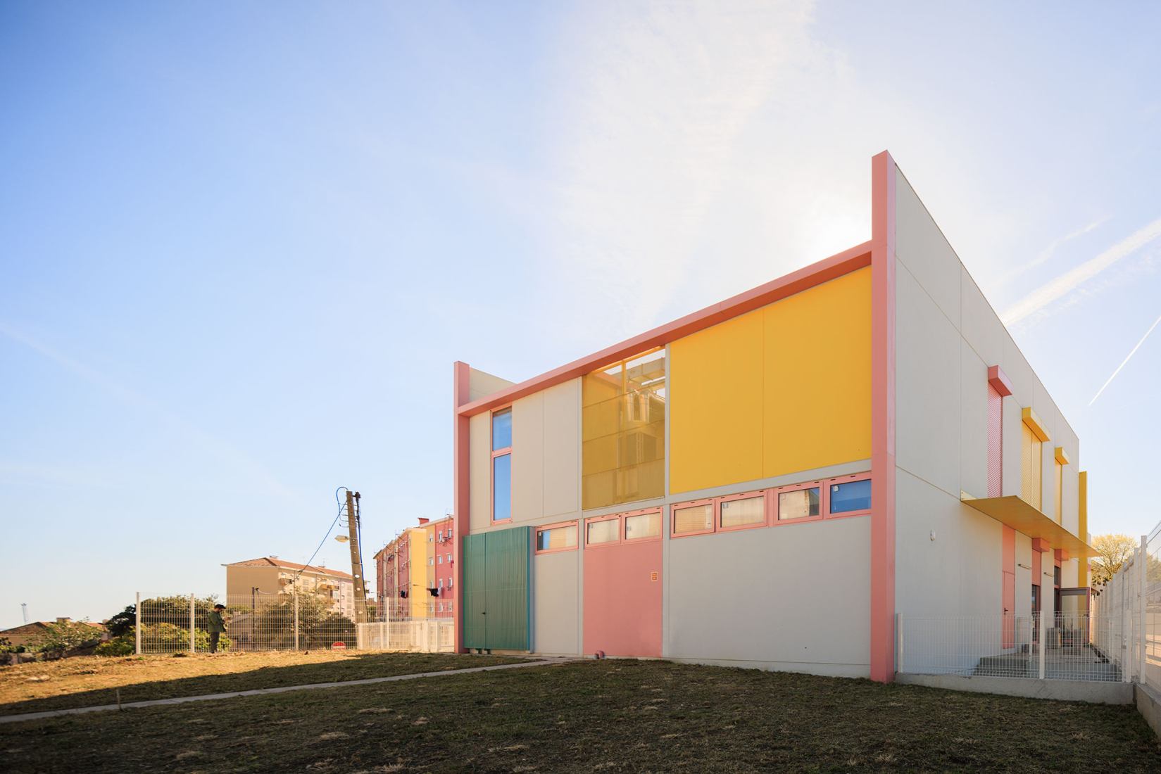 4 Modular Kindergartens by SUMMARY. Photograph by Fernando Guerra.