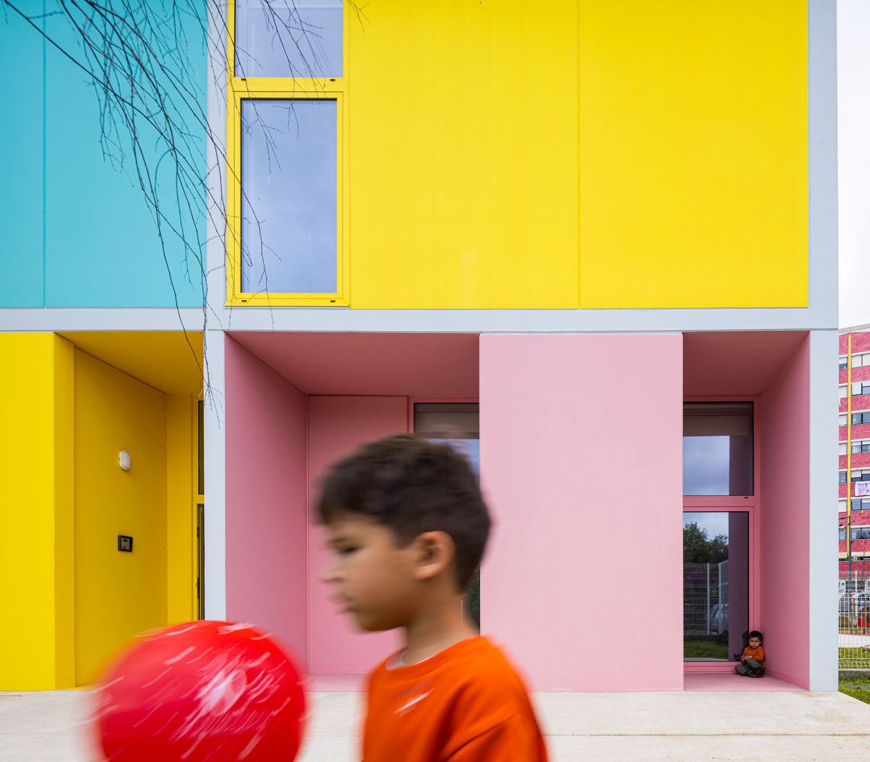 4 Modular Kindergartens by SUMMARY. Photograph by Fernando Guerra.