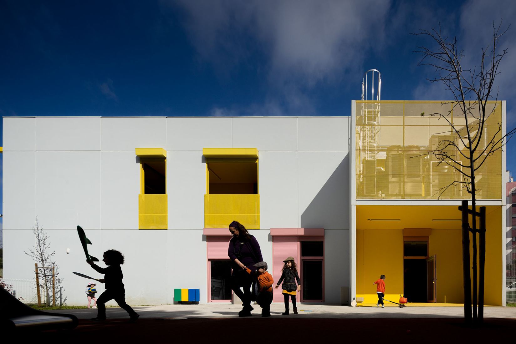 4 Modular Kindergartens by SUMMARY. Photograph by Fernando Guerra.