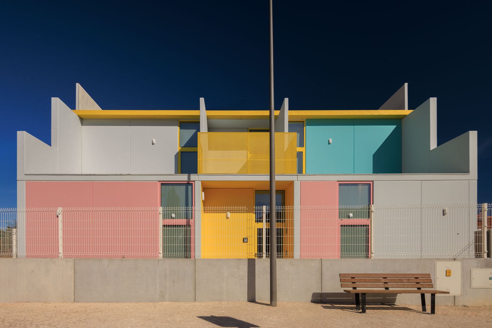 4 Modular Kindergartens by SUMMARY. Photograph by Fernando Guerra.