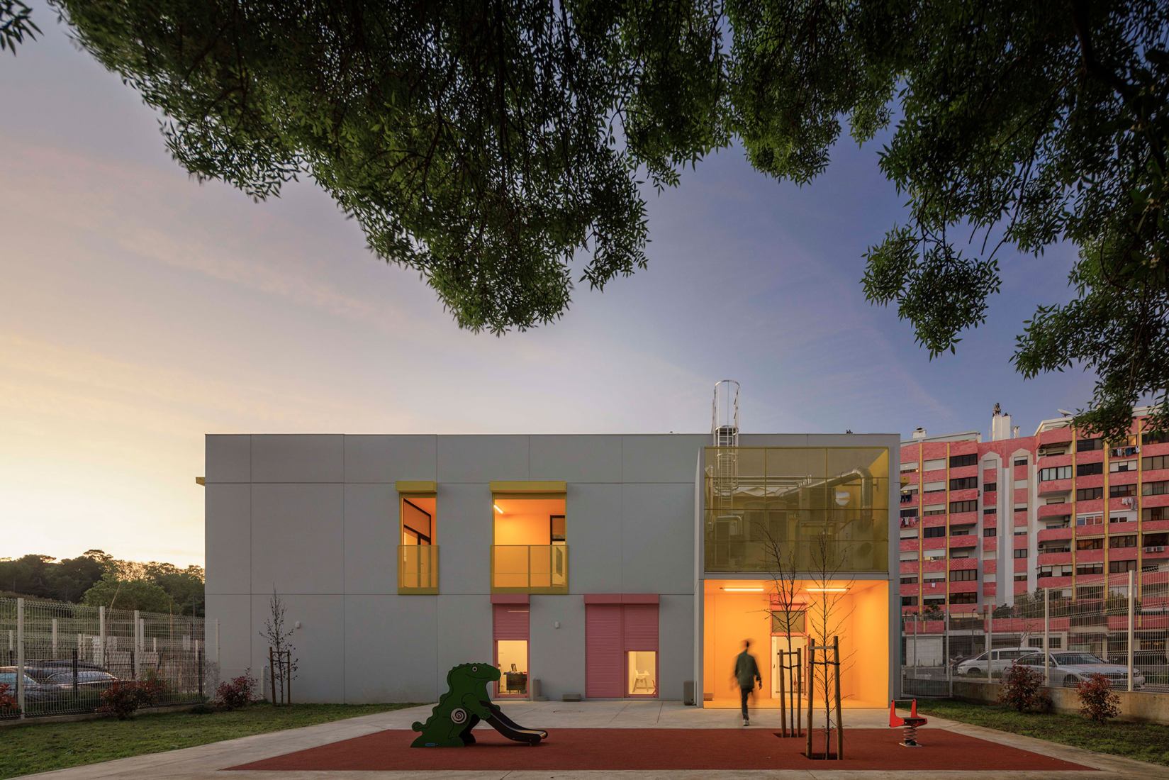 4 Modular Kindergartens by SUMMARY. Photograph by Fernando Guerra.