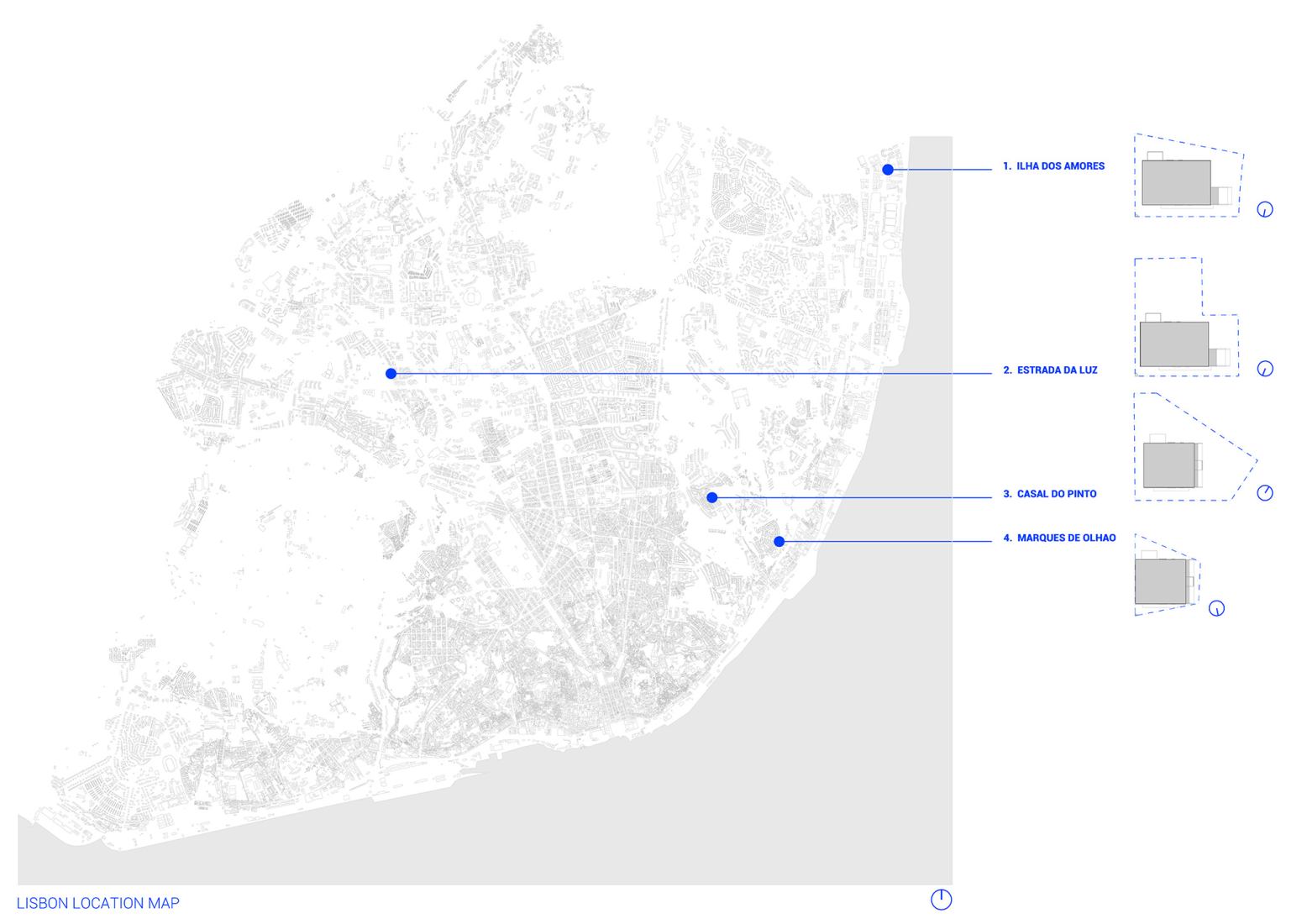 Location Map. 4 Modular Kindergartens by SUMMARY.