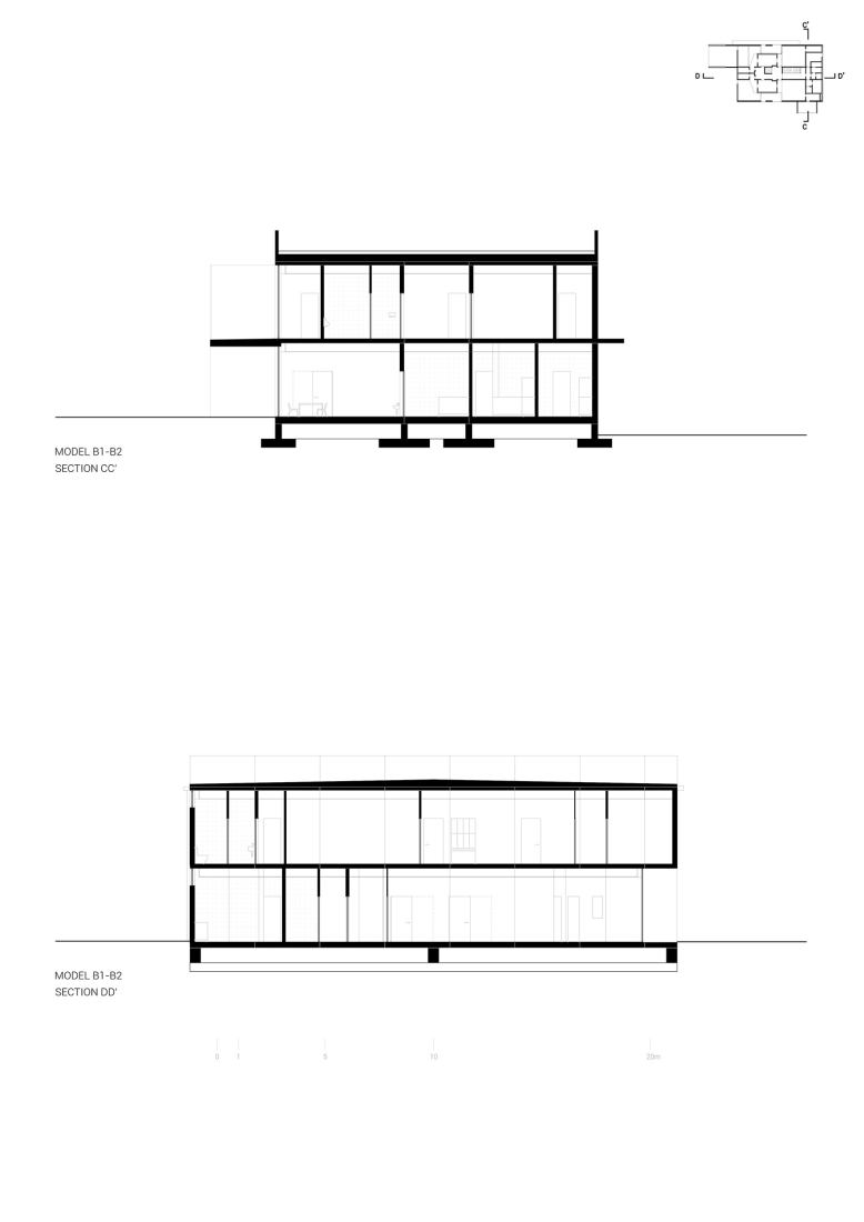 Model B1-B2. Sections. 4 Modular Kindergartens by SUMMARY.