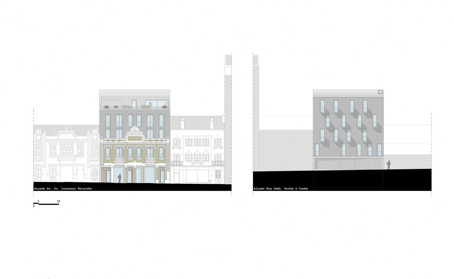 Alzados. 5ª Avenida por Mário Alves arquiteto.