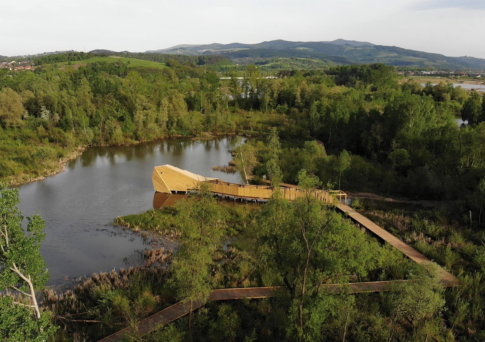 The Bobrowisko Natural Enclave by 55Architekci. Photograph by Dariusz-Ptak