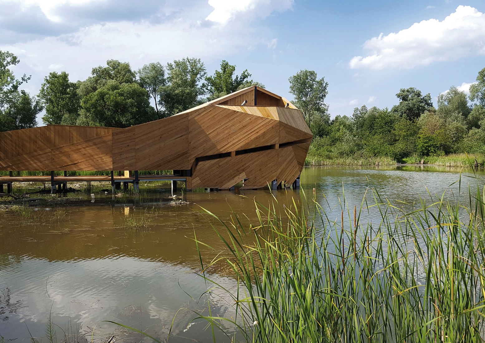 The Bobrowisko Natural Enclave by 55Architekci. Photograph by Wojciech Światek