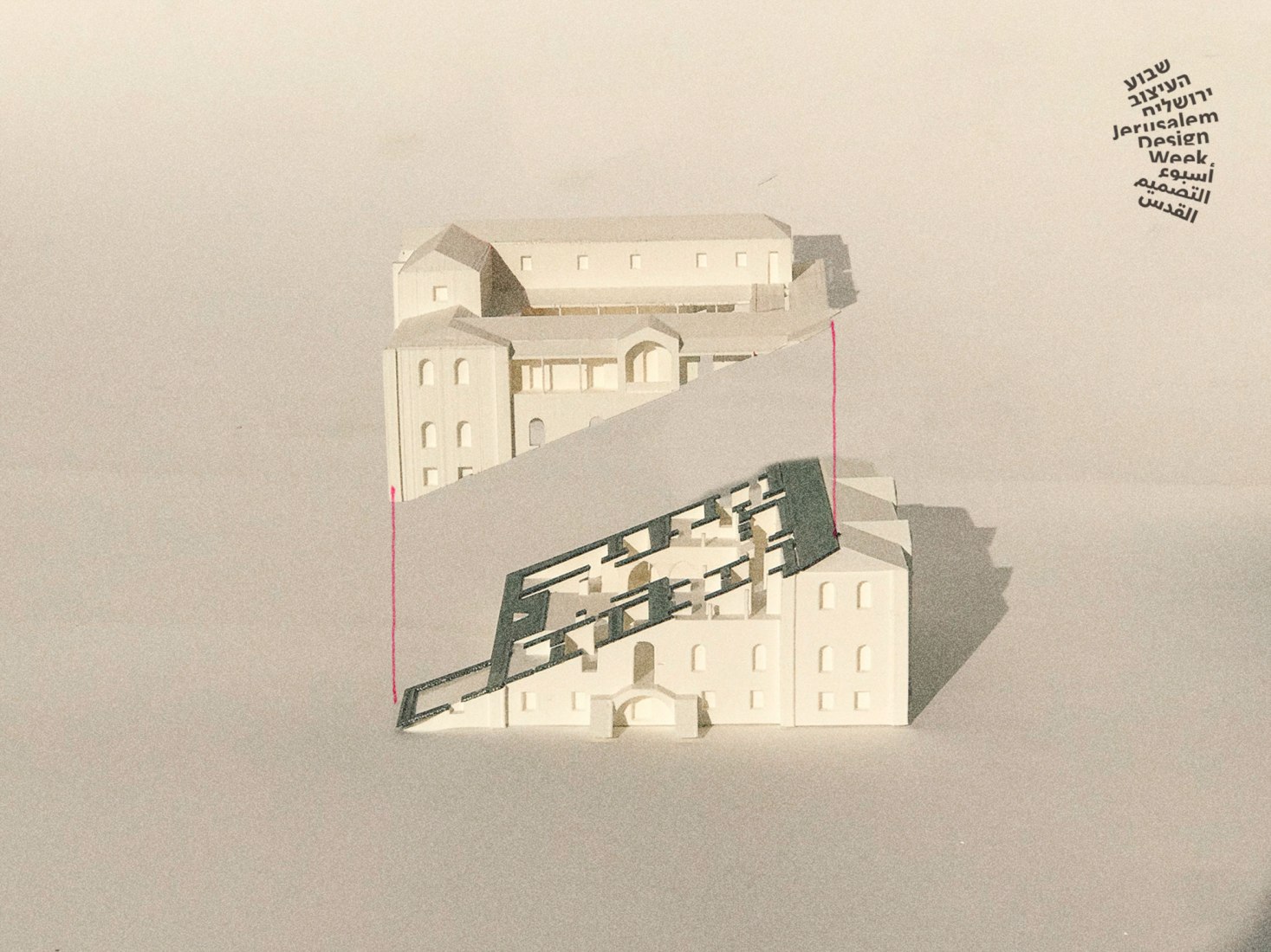 Model. "90 Degrees", an installation by HQ Architects for Jerusalem Design Week 2019.