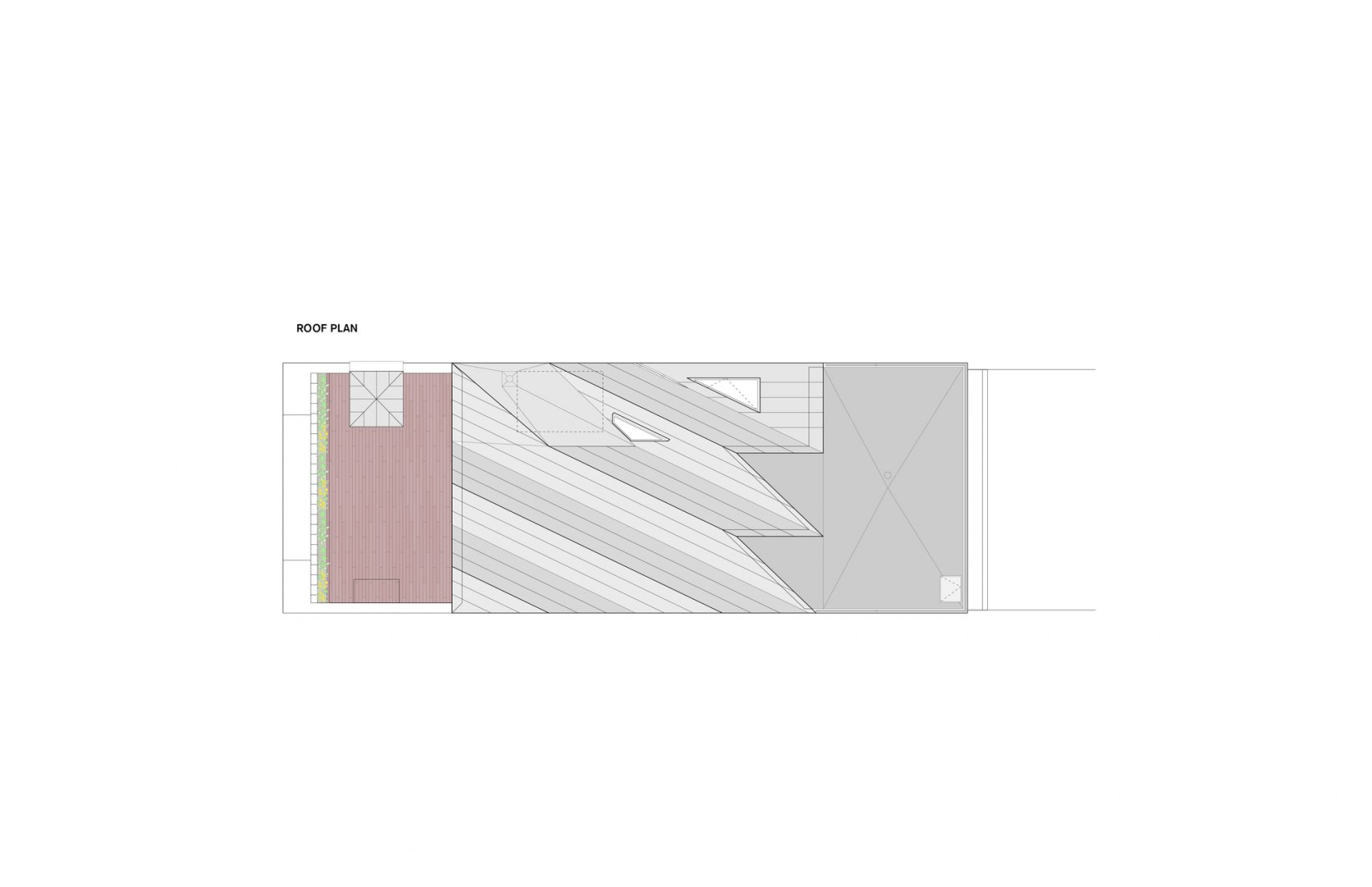Roof plan. Obsidian House: 93 Reade Street by WORKac. 