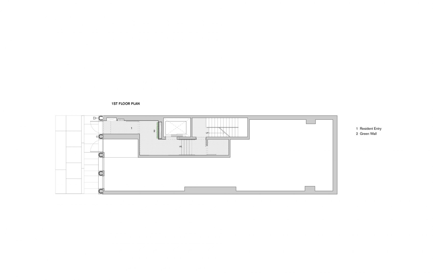1st floor plan. Obsidian House: 93 Reade Street by WORKac. 