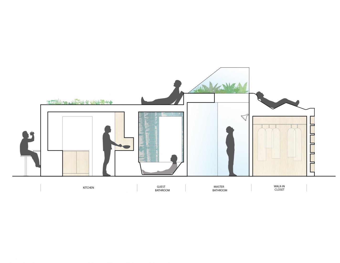 Simplex section. Obsidian House: 93 Reade Street by WORKac. 