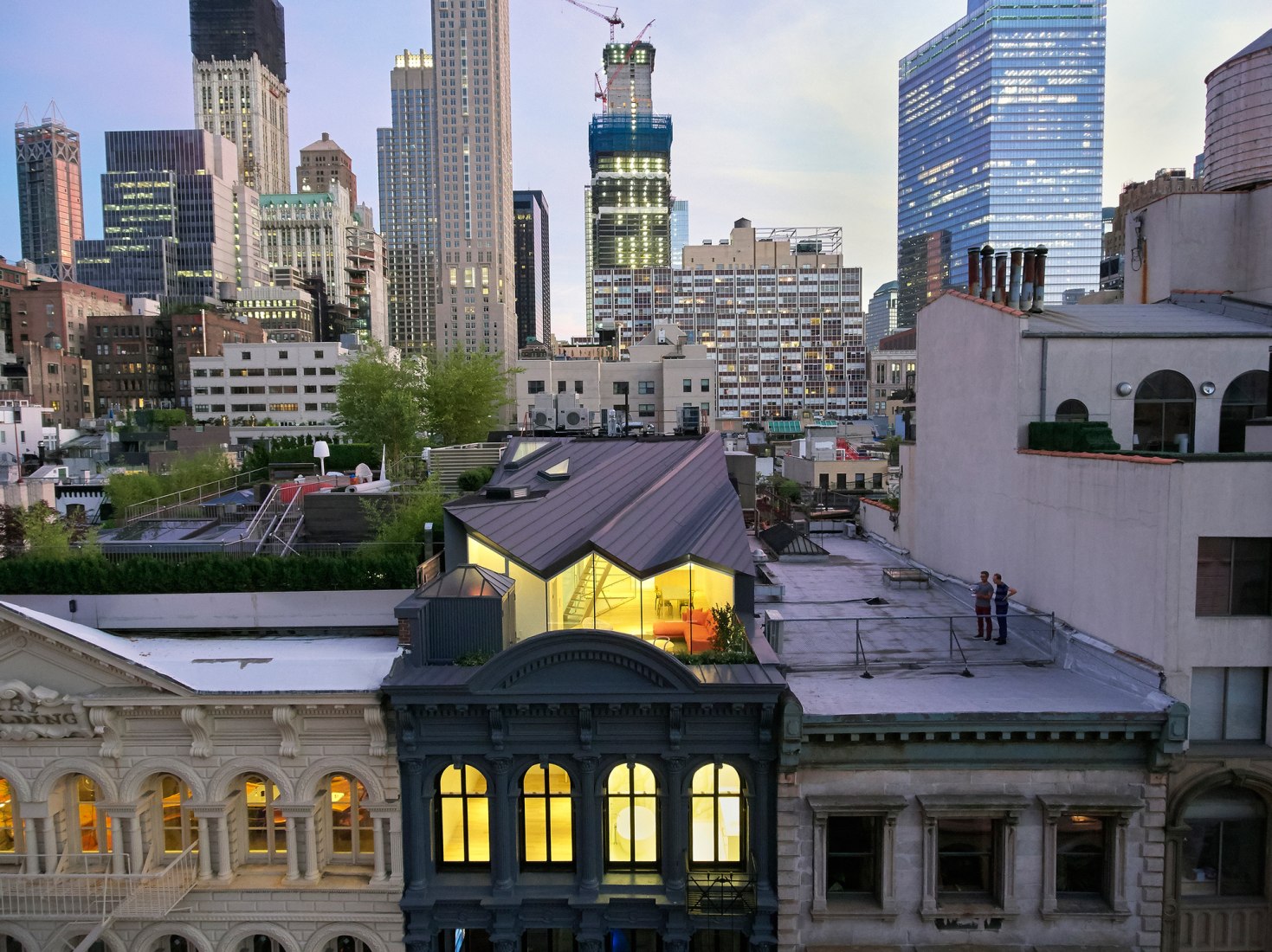 Obsidian House: 93 Reade Street by WORKac. Photography © Bruce Damonte.