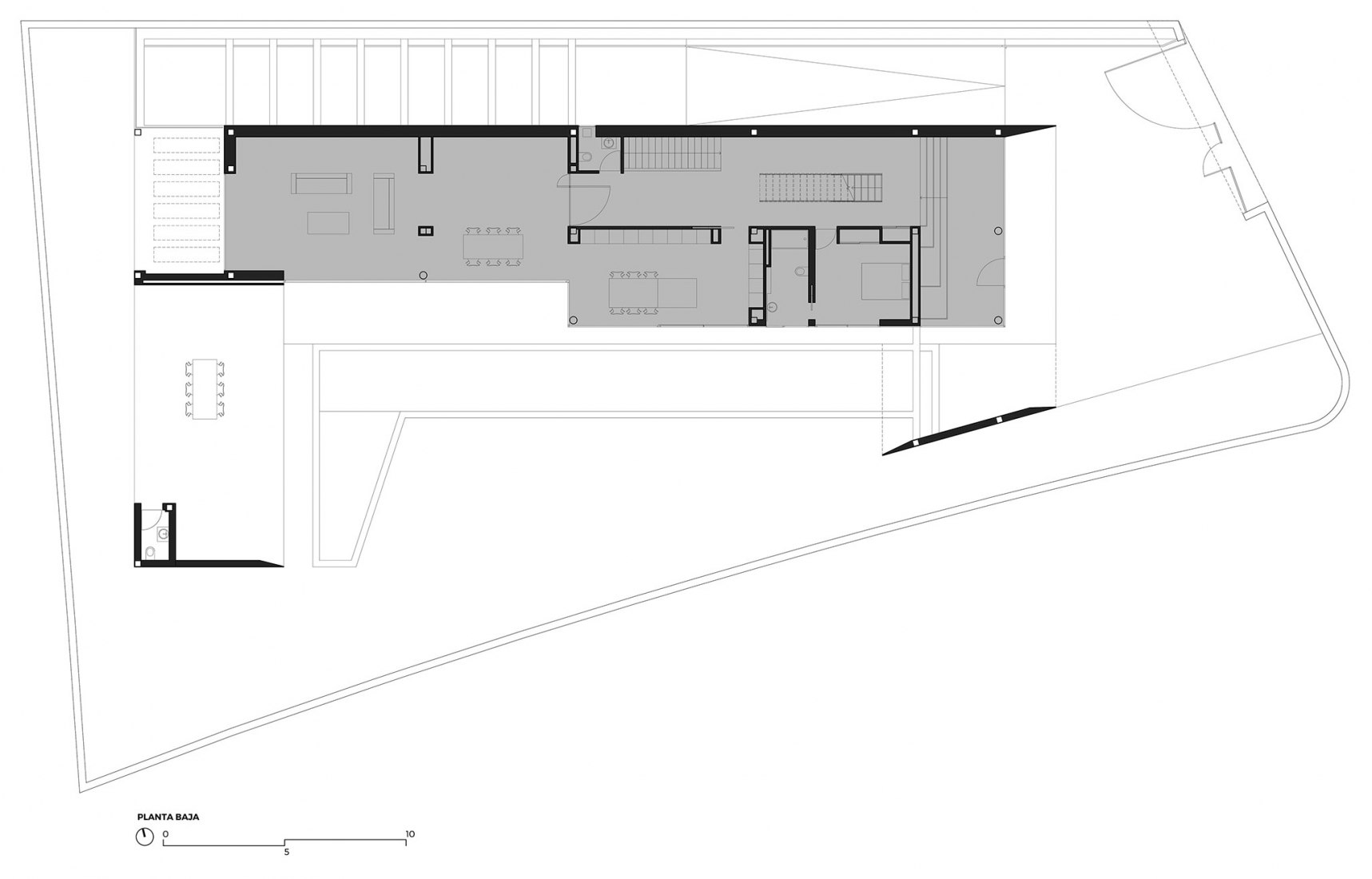 Ground floor plan. Villa Guadalmina by 969 Arquitectos.