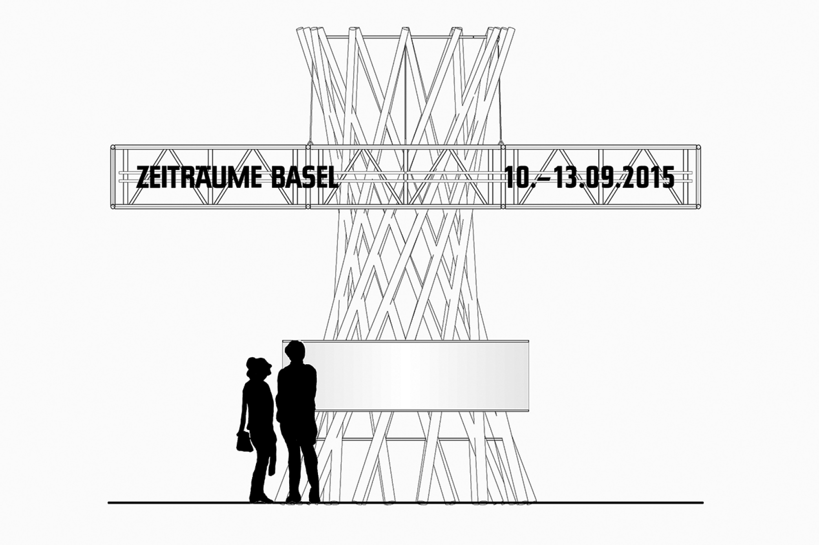 Elevation plan. ZeitRäume Pavilion by HHF Architects. 