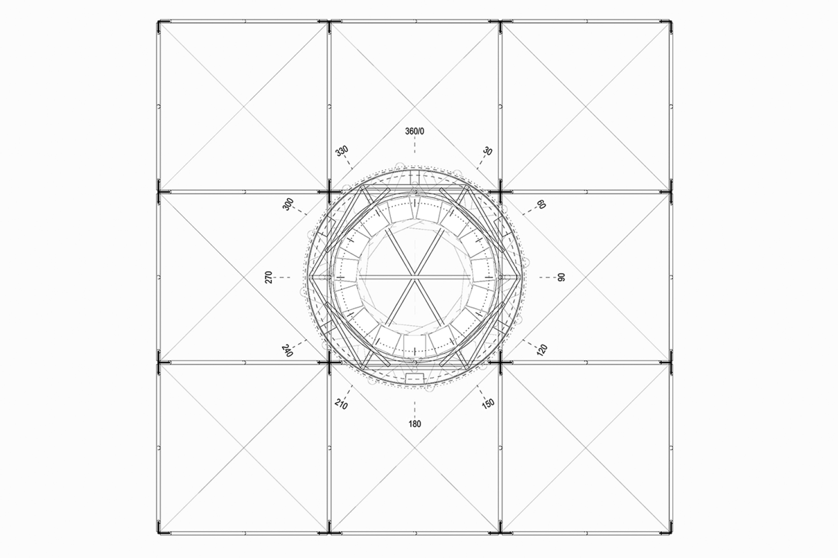 Structure plan. ZeitRäume Pavilion by HHF Architects.