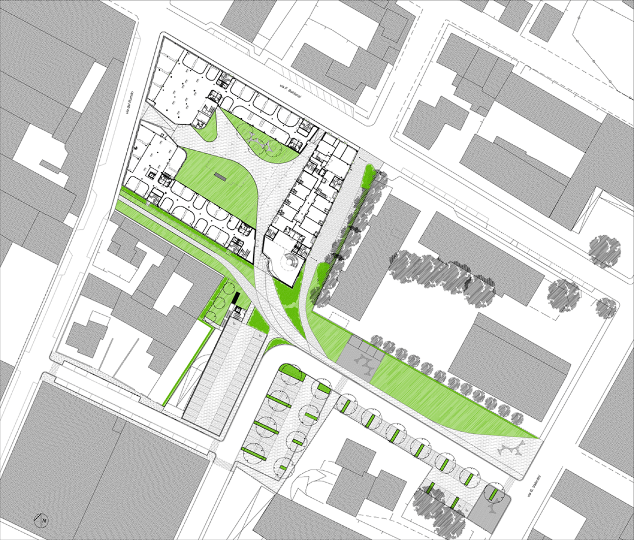 Site plan. New Headquarters of the Chamber of Commerce by MDU architetti. 