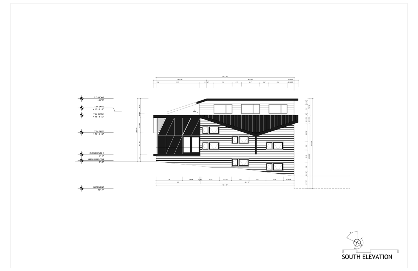 Alzado sur. Escuela de pre-escolar y Centro religioso por Scalar Architecture. Imagen cortesía de Miguel de Guzmán.