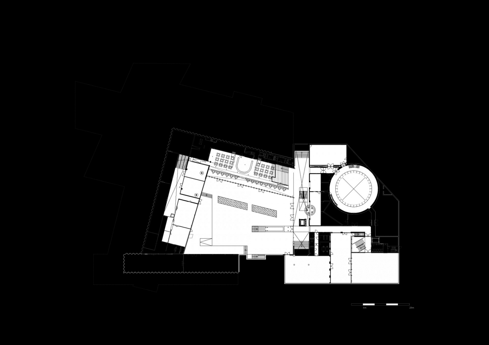 Planta sotano. Museumplein Limburg por Shift architecture urbanism.