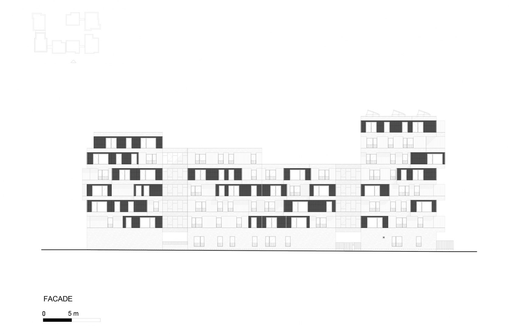 Alzado noroeste. A ciel ouvert por Christophe Rousselle.
