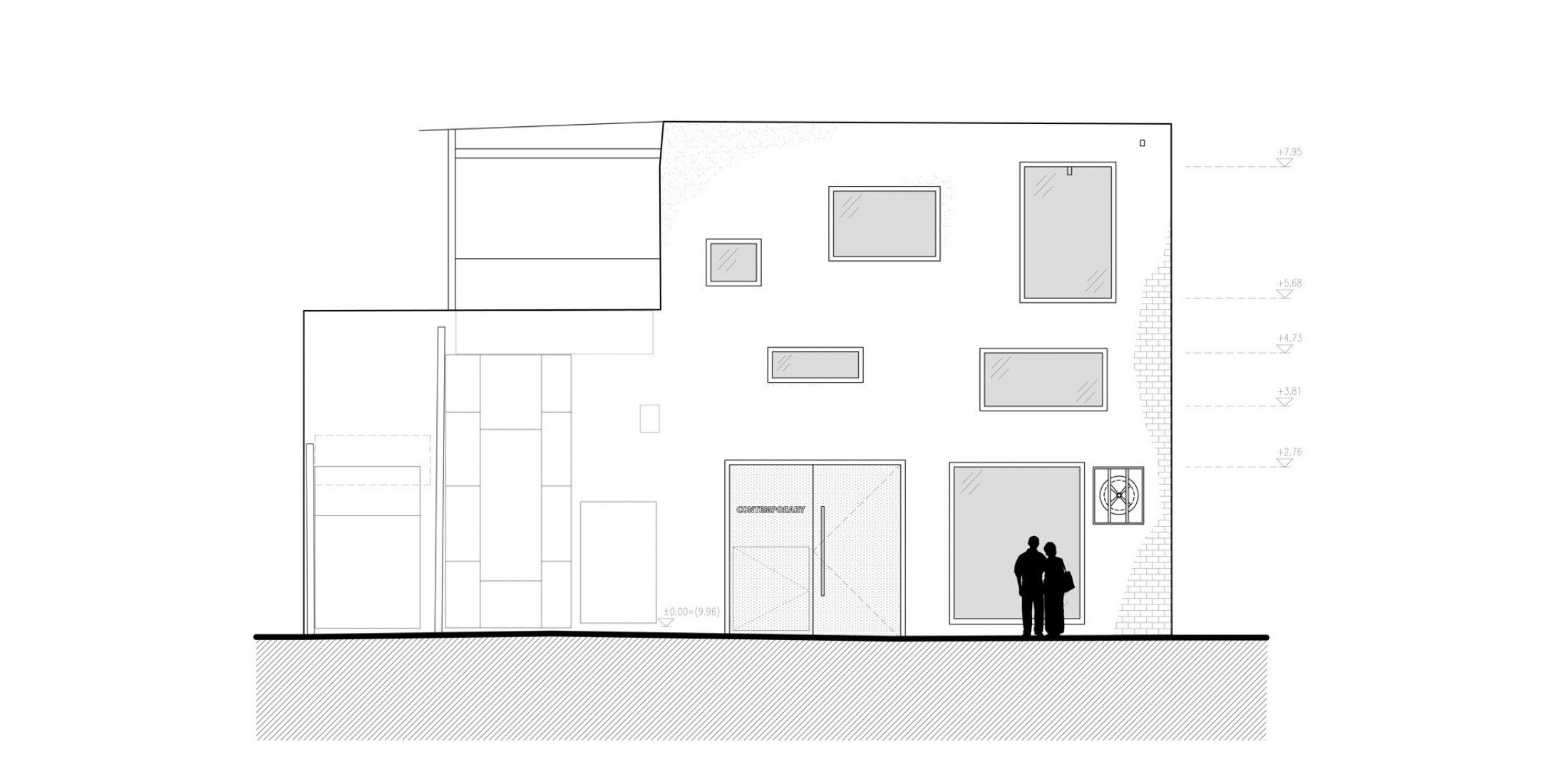 Fachada. Contemporary, galería de arte por A.Lerman Architects.