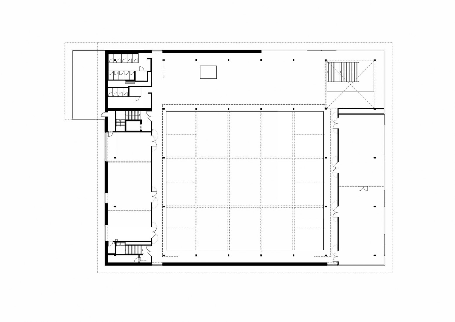 Plano de planta primera. Rehabilitación del Pabellón Z por A8000. 