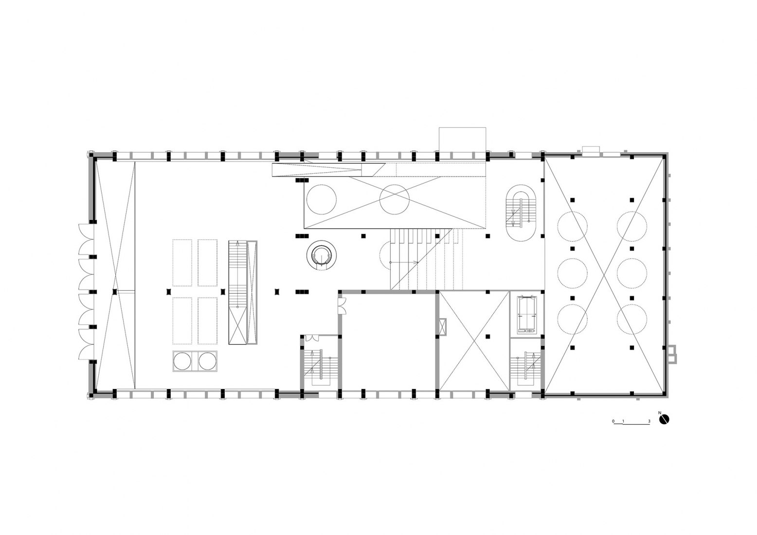Edificio 16, planta de proyecto. Red Plum Parque Cultural y Creativo por AAarchitects & IIA Atelier